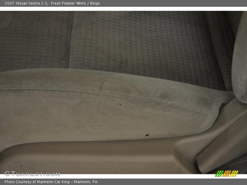 Fresh Powder White / Beige 2007 Nissan Sentra 2.0
