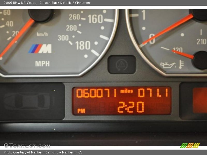 Carbon Black Metallic / Cinnamon 2006 BMW M3 Coupe