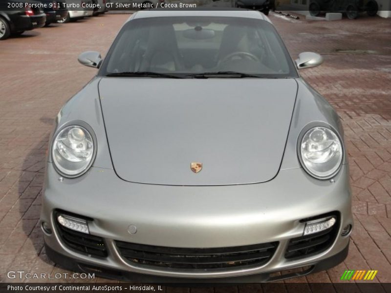 GT Silver Metallic / Cocoa Brown 2008 Porsche 911 Turbo Coupe