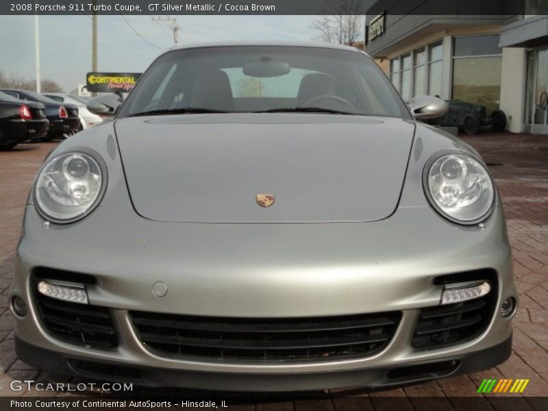 GT Silver Metallic / Cocoa Brown 2008 Porsche 911 Turbo Coupe