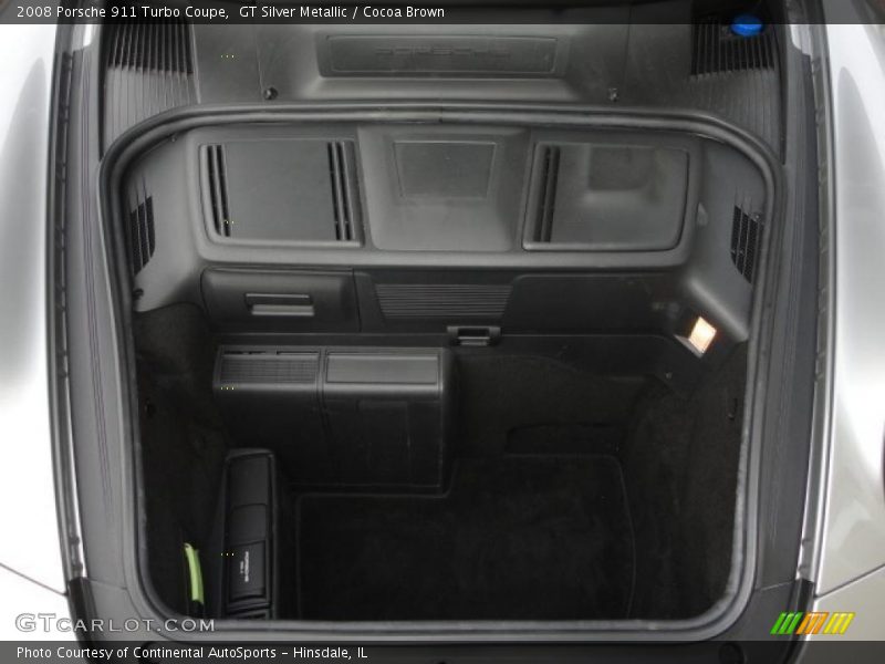 GT Silver Metallic / Cocoa Brown 2008 Porsche 911 Turbo Coupe