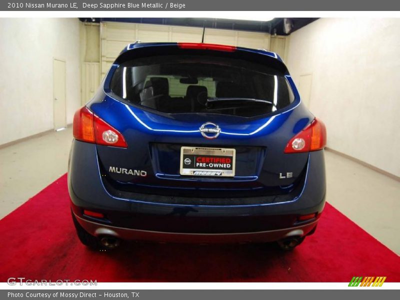 Deep Sapphire Blue Metallic / Beige 2010 Nissan Murano LE