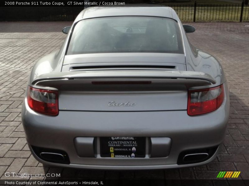 GT Silver Metallic / Cocoa Brown 2008 Porsche 911 Turbo Coupe