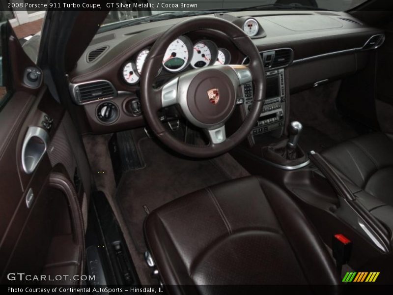  2008 911 Turbo Coupe Cocoa Brown Interior