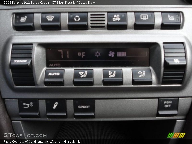 Controls of 2008 911 Turbo Coupe
