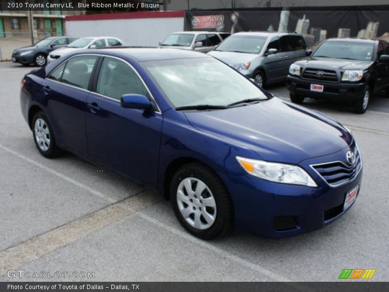 Blue Ribbon Metallic / Bisque 2010 Toyota Camry LE