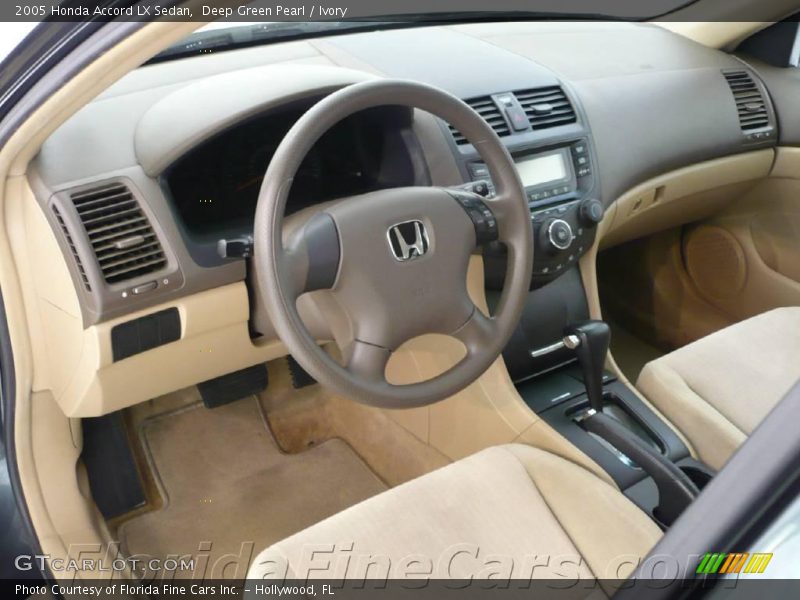 Deep Green Pearl / Ivory 2005 Honda Accord LX Sedan