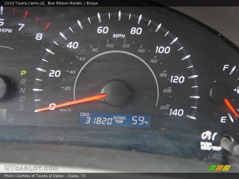 Blue Ribbon Metallic / Bisque 2010 Toyota Camry LE
