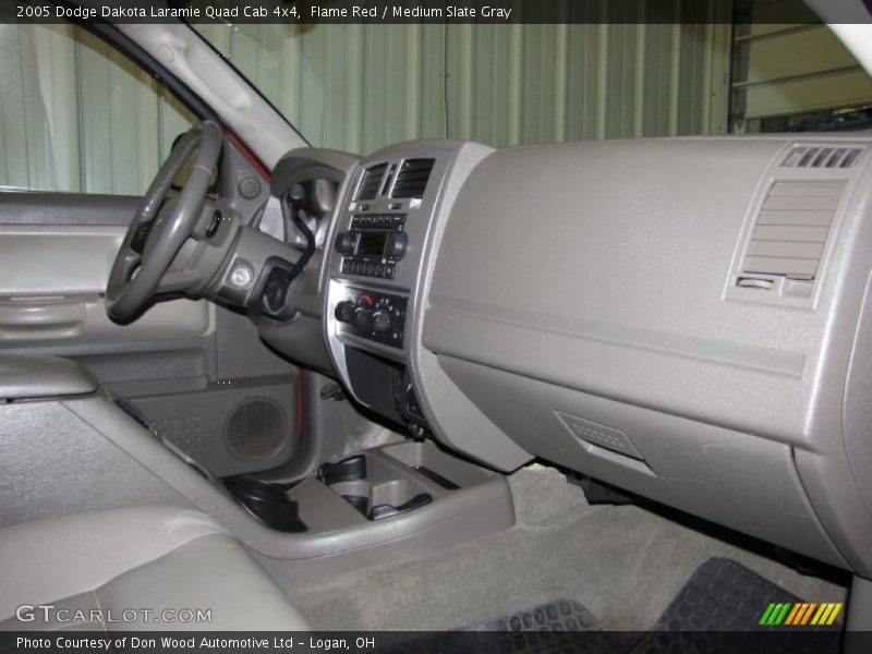 Flame Red / Medium Slate Gray 2005 Dodge Dakota Laramie Quad Cab 4x4