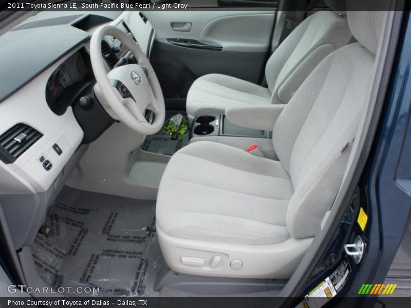 South Pacific Blue Pearl / Light Gray 2011 Toyota Sienna LE