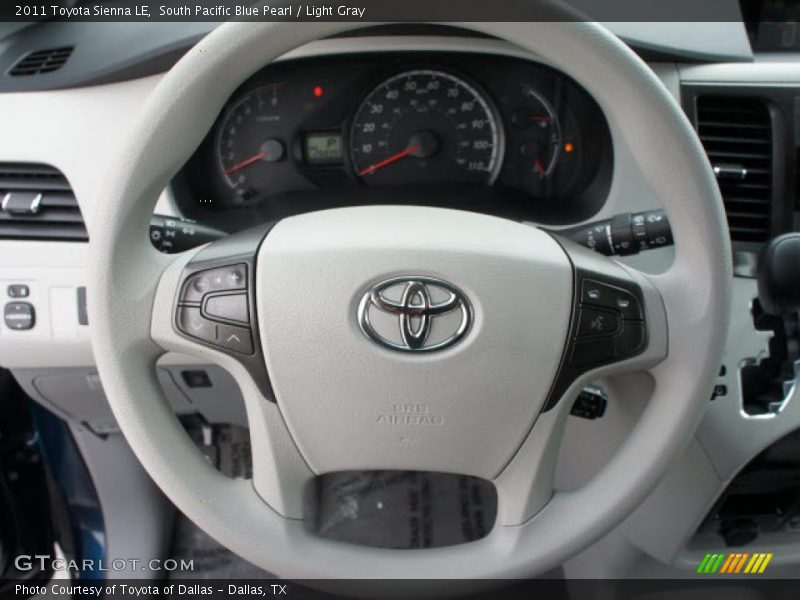 South Pacific Blue Pearl / Light Gray 2011 Toyota Sienna LE