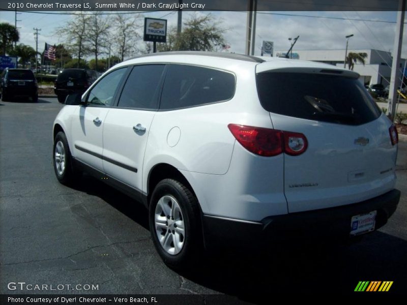 Summit White / Dark Gray/Light Gray 2010 Chevrolet Traverse LS