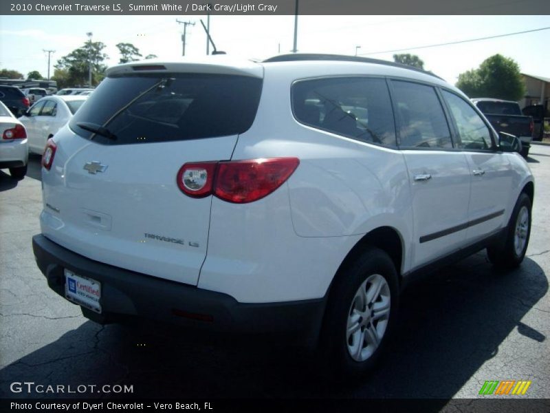 Summit White / Dark Gray/Light Gray 2010 Chevrolet Traverse LS