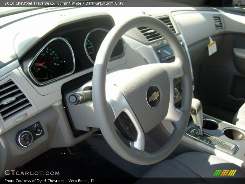 Summit White / Dark Gray/Light Gray 2010 Chevrolet Traverse LS