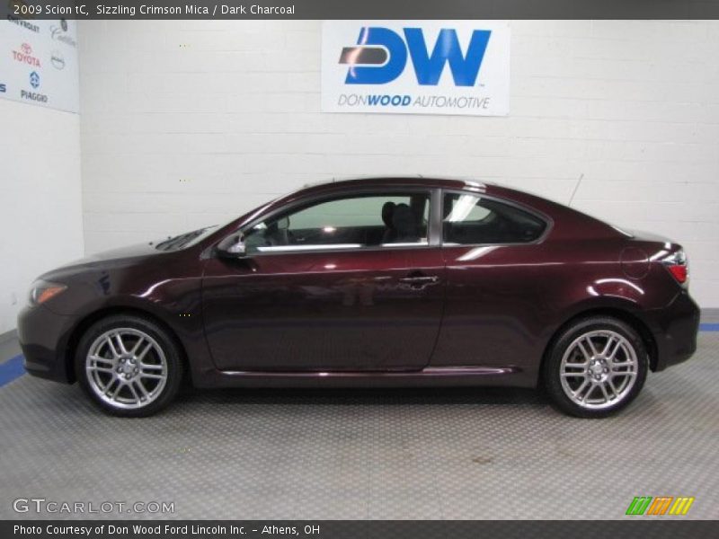 Sizzling Crimson Mica / Dark Charcoal 2009 Scion tC