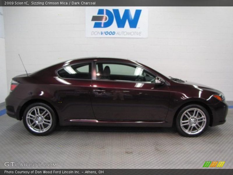 Sizzling Crimson Mica / Dark Charcoal 2009 Scion tC