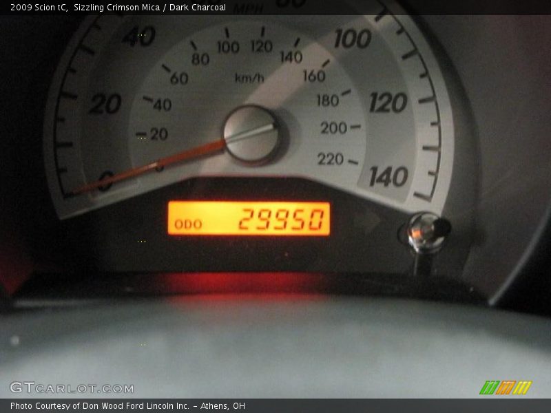 Sizzling Crimson Mica / Dark Charcoal 2009 Scion tC