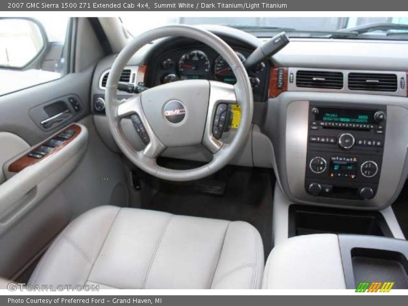 Summit White / Dark Titanium/Light Titanium 2007 GMC Sierra 1500 Z71 Extended Cab 4x4