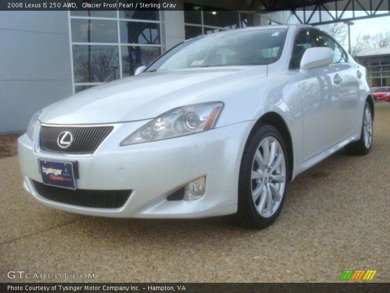 Glacier Frost Pearl / Sterling Gray 2008 Lexus IS 250 AWD