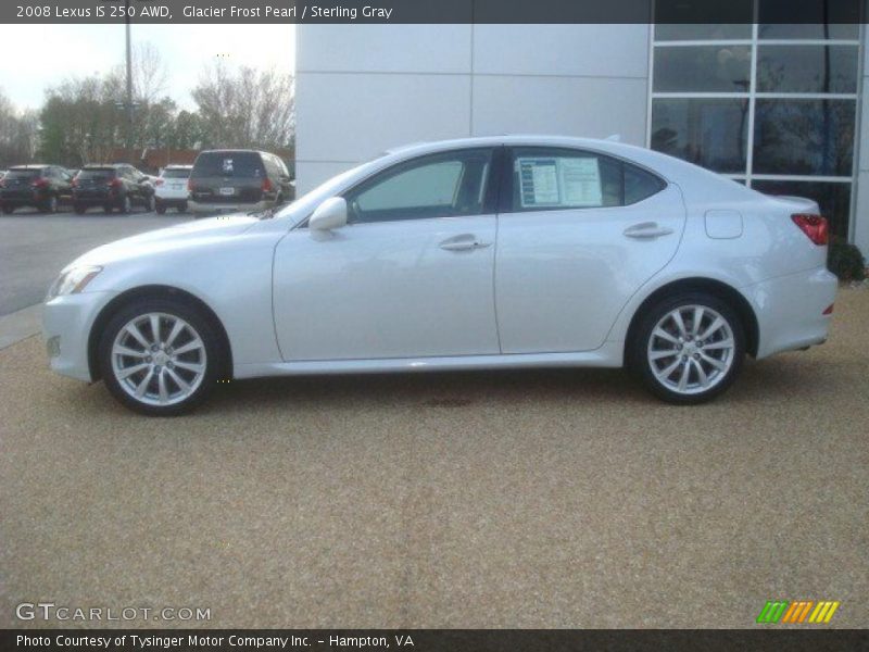 Glacier Frost Pearl / Sterling Gray 2008 Lexus IS 250 AWD