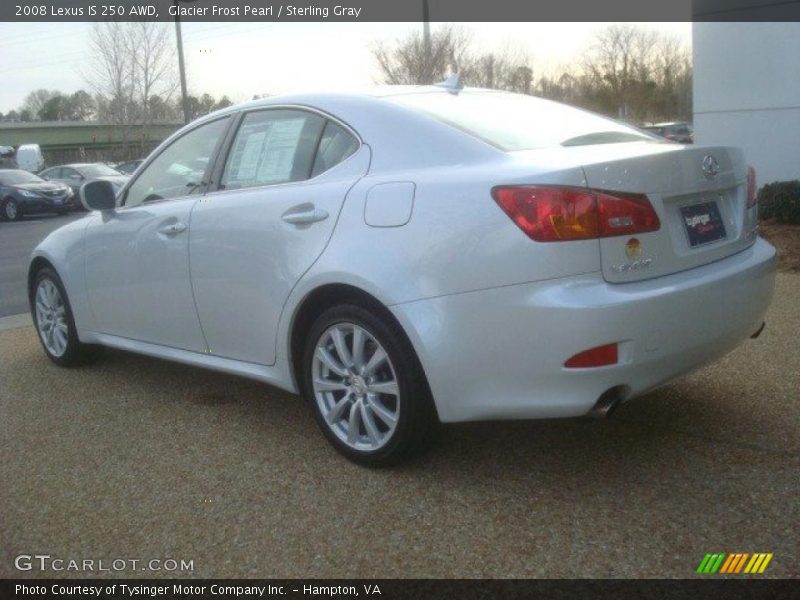 Glacier Frost Pearl / Sterling Gray 2008 Lexus IS 250 AWD