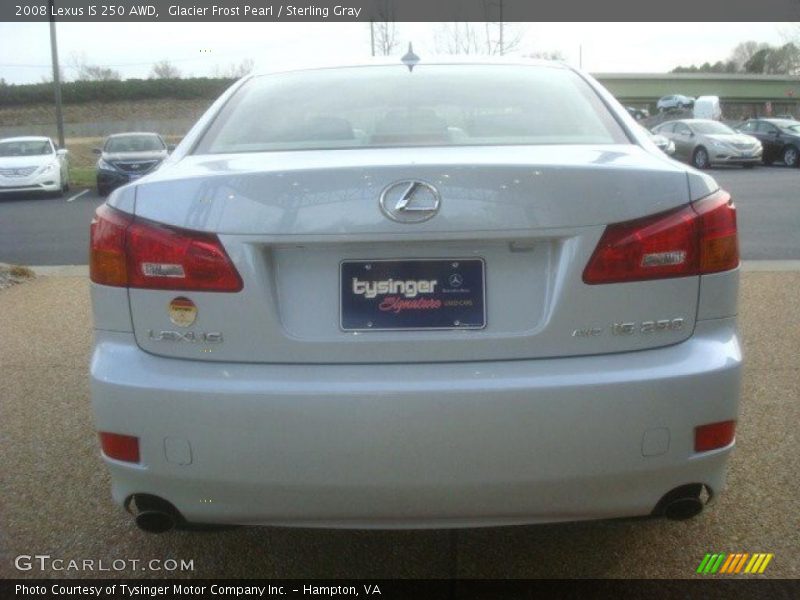 Glacier Frost Pearl / Sterling Gray 2008 Lexus IS 250 AWD