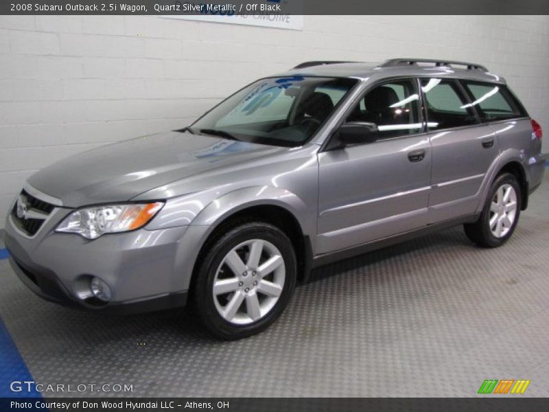 Quartz Silver Metallic / Off Black 2008 Subaru Outback 2.5i Wagon