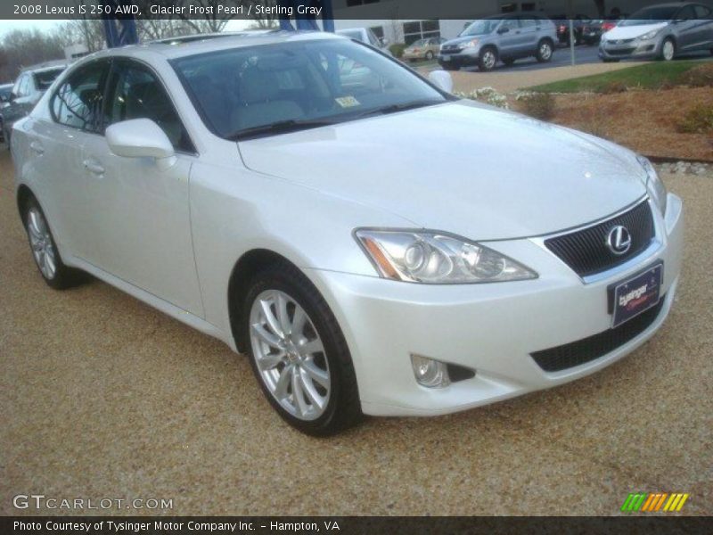 Glacier Frost Pearl / Sterling Gray 2008 Lexus IS 250 AWD