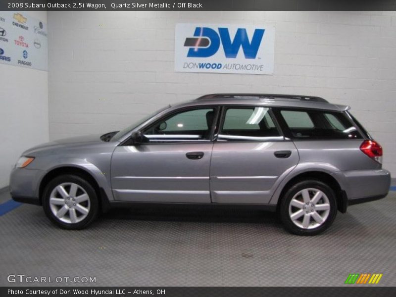 Quartz Silver Metallic / Off Black 2008 Subaru Outback 2.5i Wagon