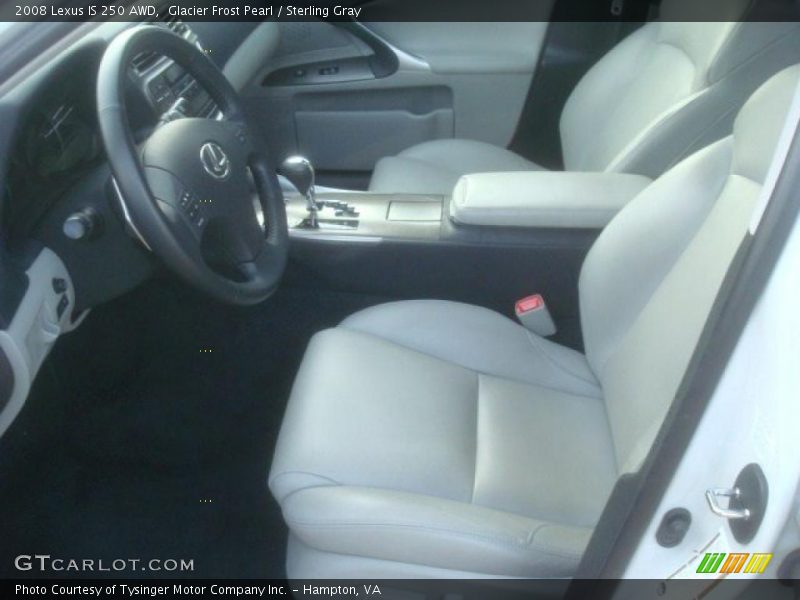 Glacier Frost Pearl / Sterling Gray 2008 Lexus IS 250 AWD