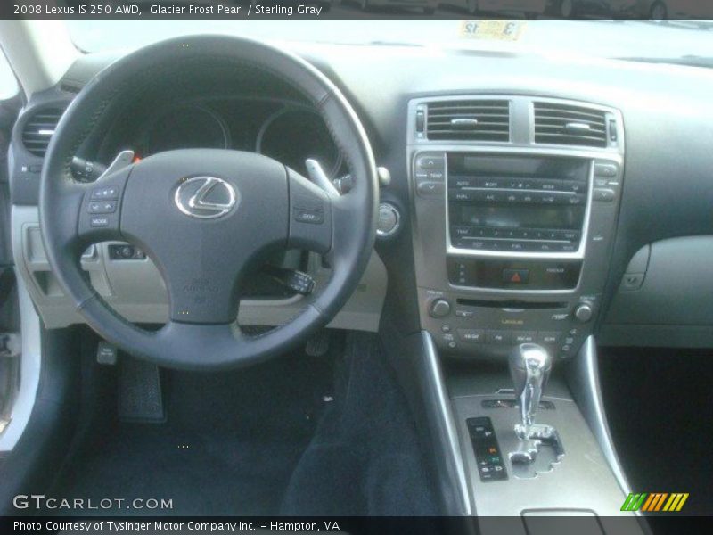 Glacier Frost Pearl / Sterling Gray 2008 Lexus IS 250 AWD