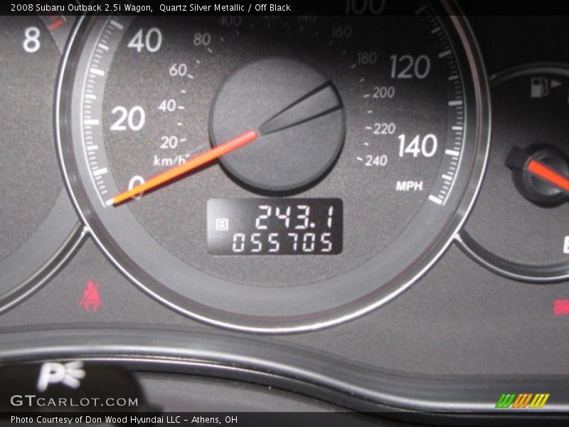 Quartz Silver Metallic / Off Black 2008 Subaru Outback 2.5i Wagon