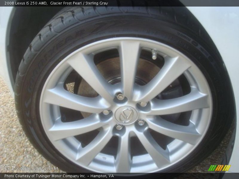 Glacier Frost Pearl / Sterling Gray 2008 Lexus IS 250 AWD