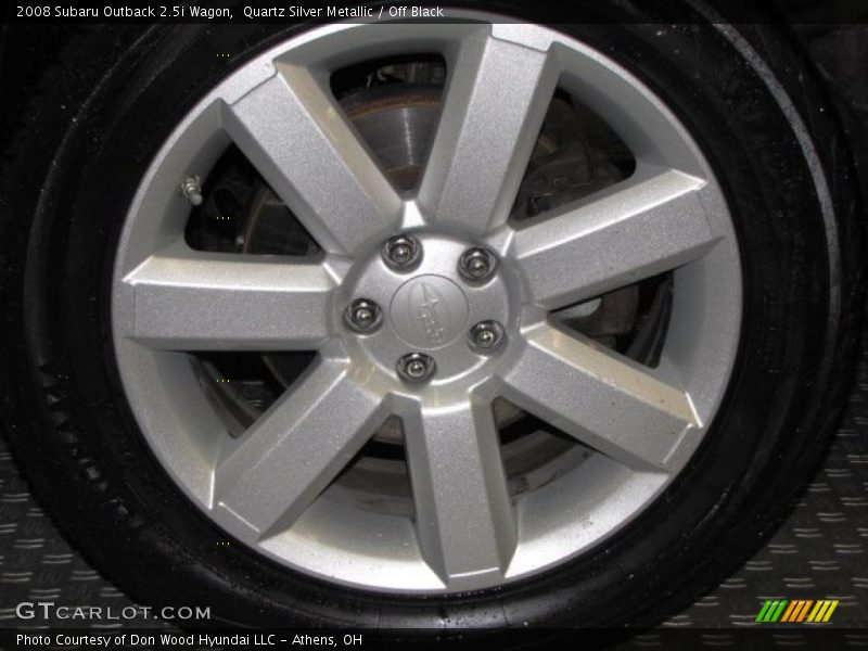 Quartz Silver Metallic / Off Black 2008 Subaru Outback 2.5i Wagon