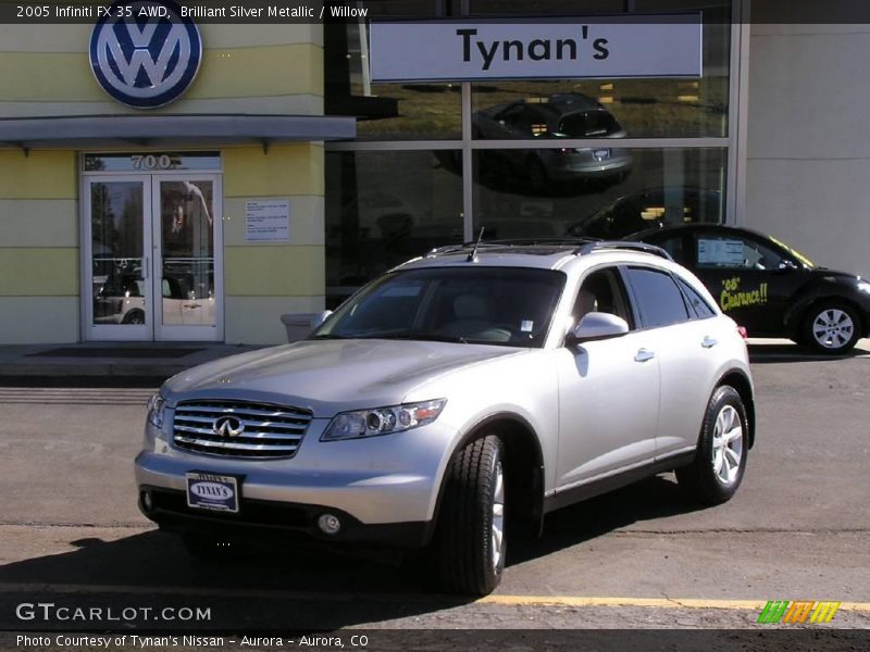 Brilliant Silver Metallic / Willow 2005 Infiniti FX 35 AWD