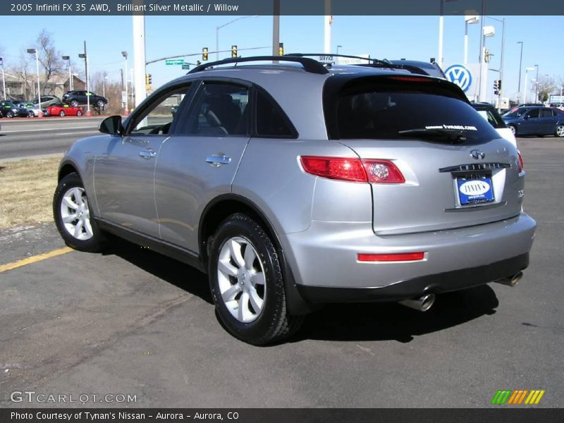 Brilliant Silver Metallic / Willow 2005 Infiniti FX 35 AWD