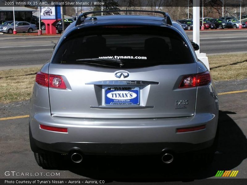 Brilliant Silver Metallic / Willow 2005 Infiniti FX 35 AWD