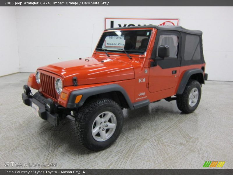 Impact Orange / Dark Slate Gray 2006 Jeep Wrangler X 4x4