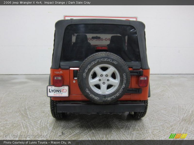 Impact Orange / Dark Slate Gray 2006 Jeep Wrangler X 4x4