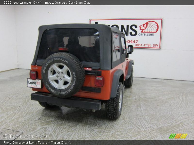 Impact Orange / Dark Slate Gray 2006 Jeep Wrangler X 4x4