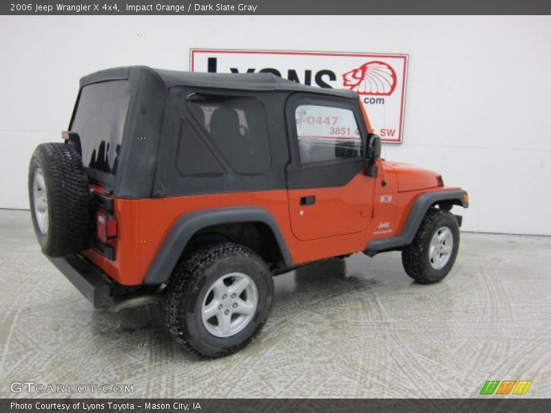 Impact Orange / Dark Slate Gray 2006 Jeep Wrangler X 4x4