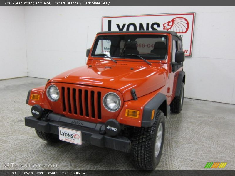 Impact Orange / Dark Slate Gray 2006 Jeep Wrangler X 4x4