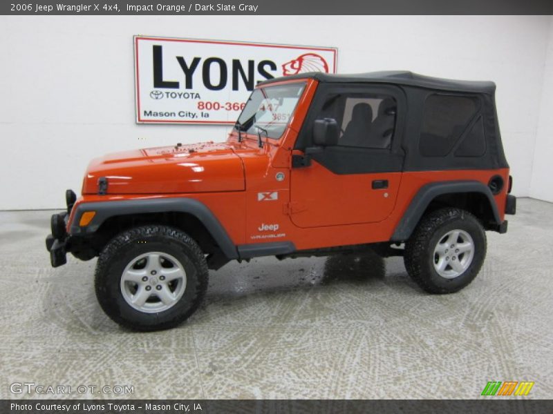 Impact Orange / Dark Slate Gray 2006 Jeep Wrangler X 4x4