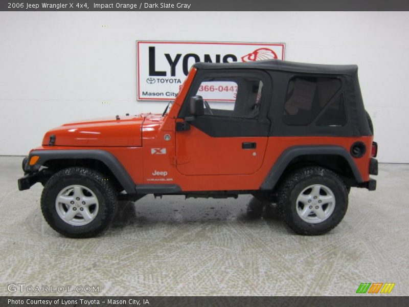 Impact Orange / Dark Slate Gray 2006 Jeep Wrangler X 4x4