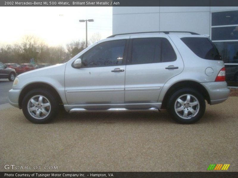 Brilliant Silver Metallic / Ash 2002 Mercedes-Benz ML 500 4Matic