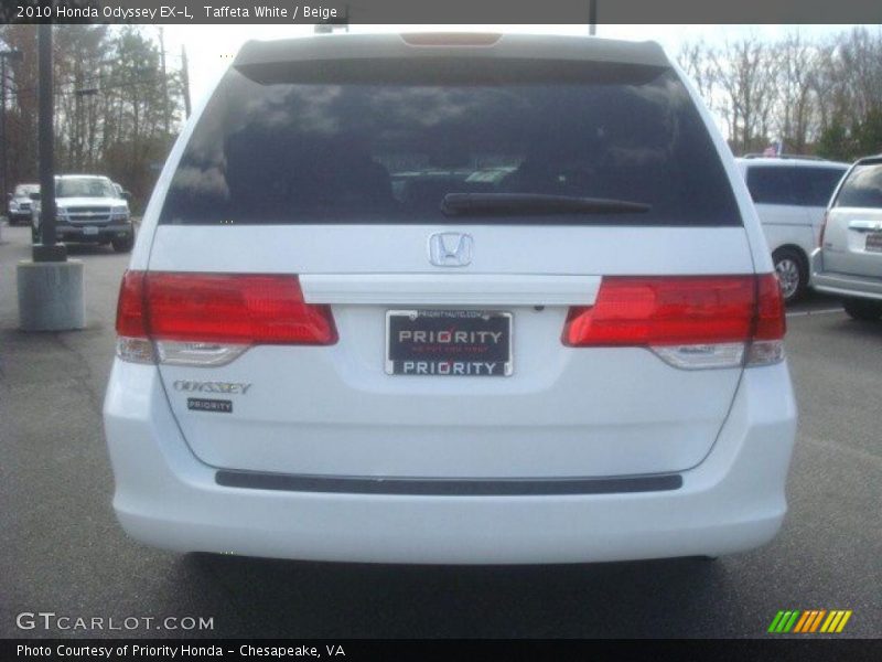 Taffeta White / Beige 2010 Honda Odyssey EX-L