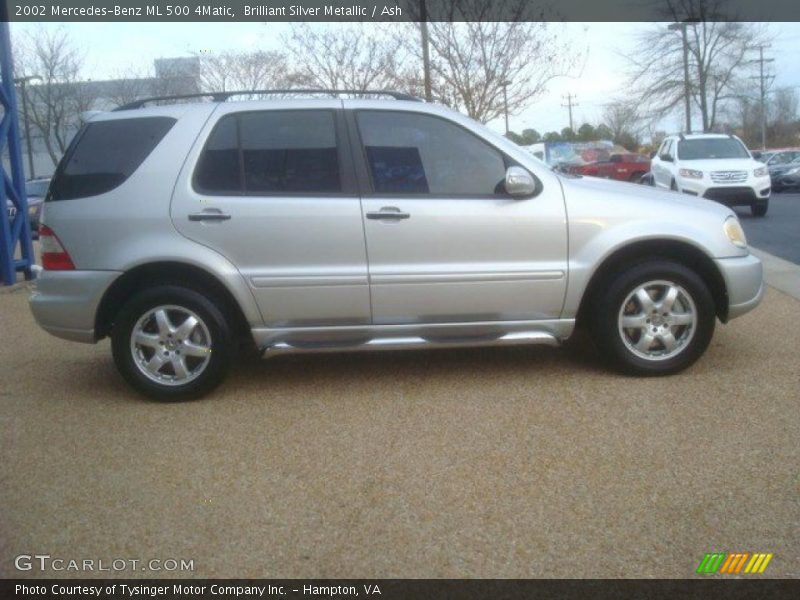 Brilliant Silver Metallic / Ash 2002 Mercedes-Benz ML 500 4Matic