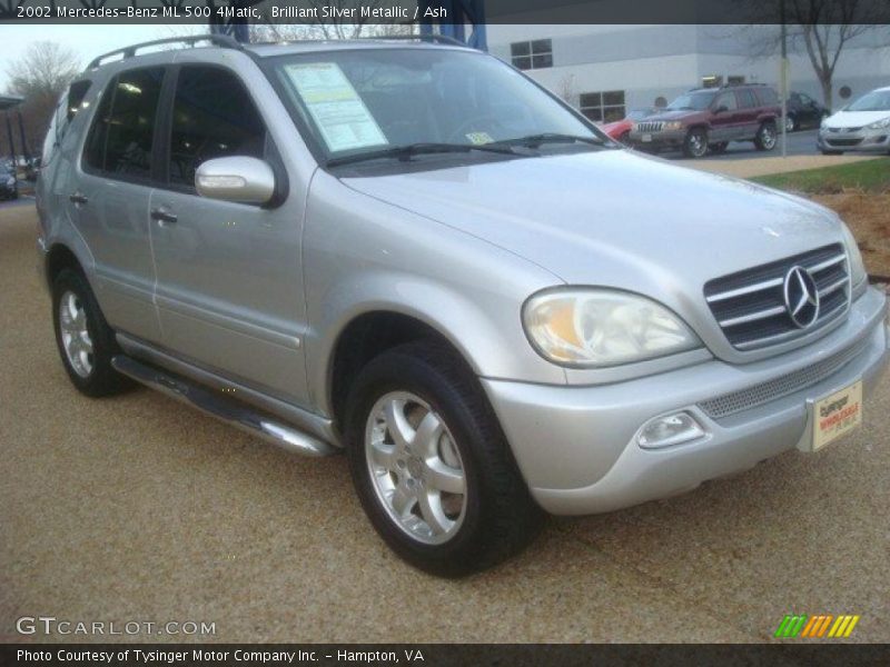 Brilliant Silver Metallic / Ash 2002 Mercedes-Benz ML 500 4Matic