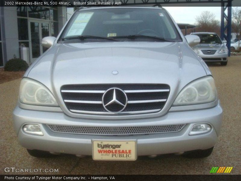 Brilliant Silver Metallic / Ash 2002 Mercedes-Benz ML 500 4Matic