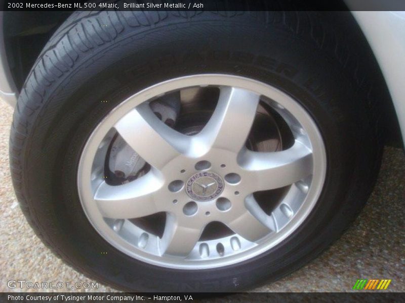 Brilliant Silver Metallic / Ash 2002 Mercedes-Benz ML 500 4Matic